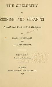 Cover of: The chemistry of cooking and cleaning | Ellen Henrietta Richards