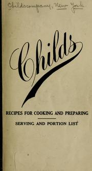 Cover of: Child's recipes for cooking and preparing
