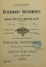 Catalogue of veterinary instruments