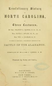 Cover of: Revolutionary history of North Carolina