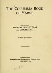 Cover of: The Columbia book of yarns by Anna Schumacker