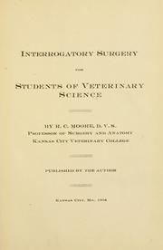 Interrogatory surgery for students of veterinary science