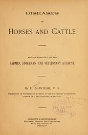 Cover of: Diseases of horses and cattle by Donald McIntosh
