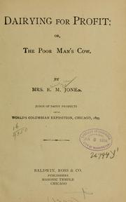 Cover of: Dairying for profit by Eliza Maria Harvey Jones