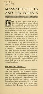 Cover of: Massachusetts and her forests