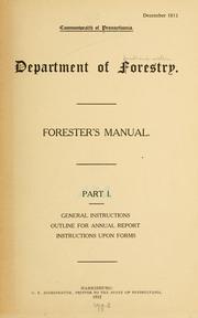 Cover of: Forester's manual.