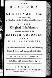Cover of: The history of North America by Cooper Rev. Mr.