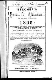 Belcher's farmer's almanack for the year of Our Lord 1866