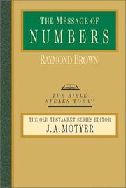 Cover of: The Message of Numbers: Journey to the Promised Land (The Bible Speaks Today Series)