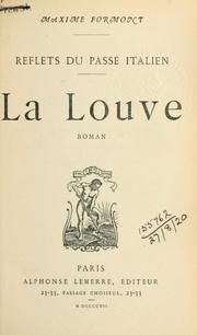 Cover of: La louve: roman.