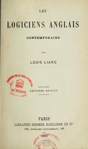 Cover of: Les Logiciens anglais contemporains.