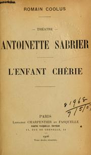 Cover of: Antoinette Sabrier by Romain Coolus