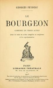 Cover of: bourgeon: comédie en trois actes.