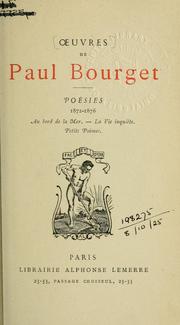 Cover of: Poésies, 1872-1876.