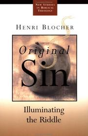 Cover of: Original sin by Henri Blocher