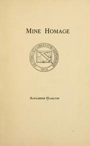 Cover of: Mine homage ...