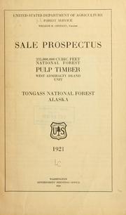 Cover of: Sale prospectus. 335,000,000 cubic feet national forest pulp timber. by United States. Forest Service.