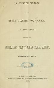 Cover of: Address of the Hon. James W. Hall ...