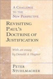 Cover of: Revisiting Paul's Doctrine of Justification by Peter Stuhlmacher, Donald A. Hagner
