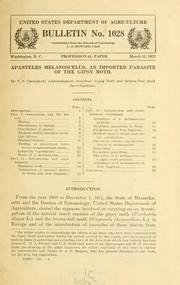 Cover of: Apanteles melanoscelus by Samuel Sutton Crossman