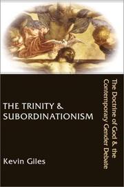 Cover of: The Trinity & Subordinationism: The Doctrine of God and the Contemporary Gender Debate