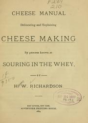 Cover of: Cheese manual