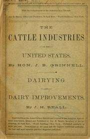 Cover of: The cattle industries of the United States | Josiah Bushnell Grinnell