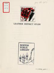Cover of: Leather district study. by Boston Redevelopment Authority