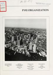 Cover of: Fy92 organization. by Boston Redevelopment Authority