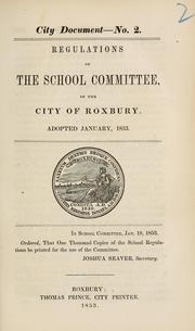 Cover of: [City documents, 1847-1867] | Roxbury (Boston, Mass.). Municipal government.