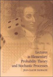 Cover of: Lectures in Elementary Probability Theory and Stochastic Processes | Jean-Claude Falmagne