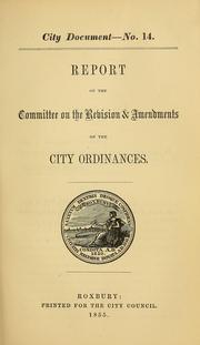 Cover of: [City documents, 1847-1867] by Roxbury (Boston, Mass.). Municipal government.