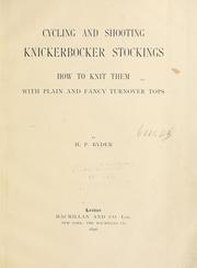 Cover of: Cycling and shooting knickerbocker stockings