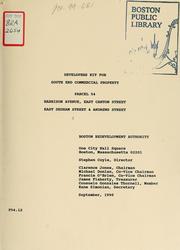 Developers kit for south end commercial property: parcel 54: harrison avenue, east Canton street, east Dedham street and andrews street
