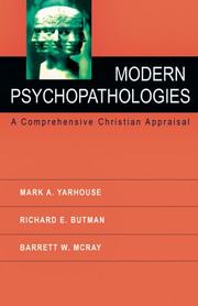 Cover of: Modern Psychopathologies by Mark A. Yarhouse, Richard E. Butman, Barrett W. McRay