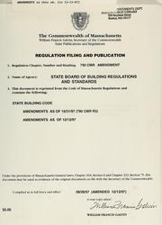 Cover of: Commonwealth of Massachusetts state building code. | Massachusetts State Building Code Commission.