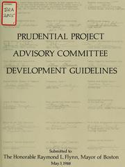 Cover of: Prudential project advisory committee development guidelines. by Boston Prudential Center Project Advisory Committee.