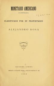 Cover of: Monetario americano (ilustrado) clasificado