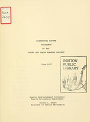 Cover of: Diagnostic report: residents of the south end urban renewal project by Boston Redevelopment Authority