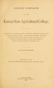 Cover of: College symposium of the Kansas state agricultural college | College symposium publishing co., Manhattan, Kan
