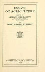 Cover of: Essays on agriculture by Shirley Dare Babbitt