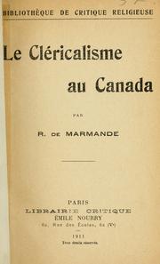 Cover of: Le Cléricalisme au Canada