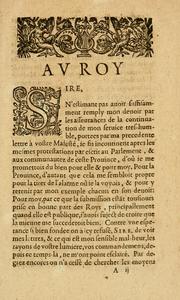 Cover of: Seconde lettre de Monsievr de Vendosme au Roy, avec une lettre à la Royne. [De Lamballes, ce 27. mars 1614.].