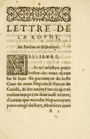 Cover of: Lettre de la royne av Parlement de Bretagne.