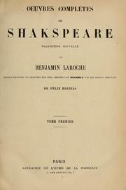 Cover of: Oeuvres complètes de Shakspeare by William Shakespeare