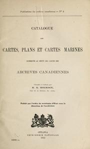 Cover of: Catalogues des cartes, plans et cartes marines: conservés au dépôt des cartes des Archives Canadiennes