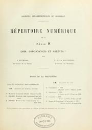 Cover of: Répertoire numérique de la série K by Morbihan, France (Dept.) Archives