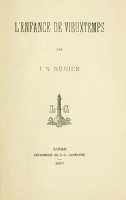 Cover of: L' enfance de Vieuxtemps.