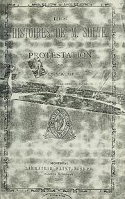 Cover of: Les Histoires de M. Sulte by Joseph-Charles Taché