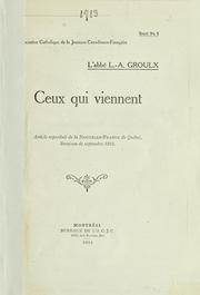 Cover of: Ceux qui viennent